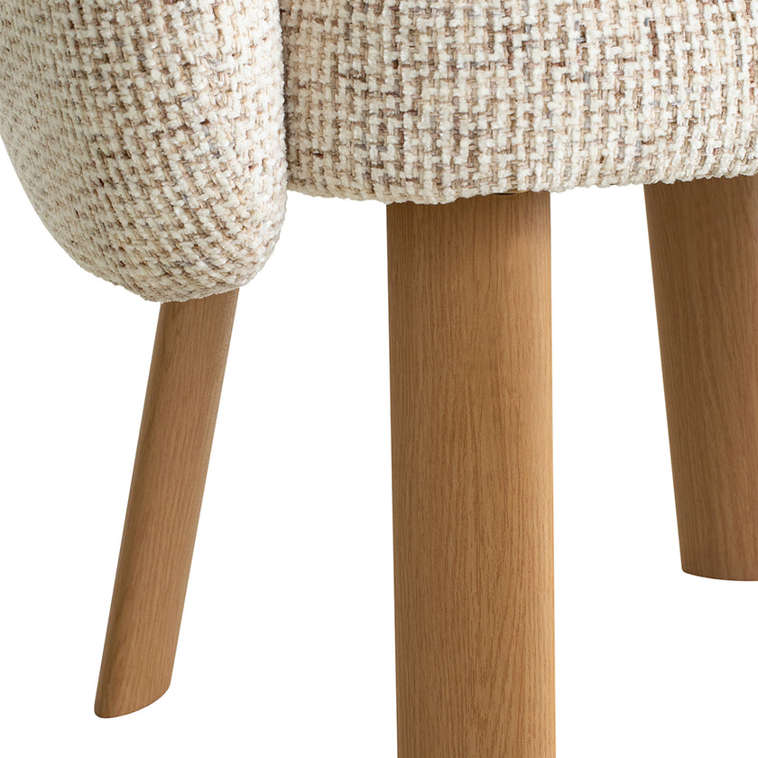 CDC12553-IG Natural Dining Chair - Honeycomb White