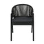 CDC12621-KT Dark Grey Rattan Outdoor Dining Chair - Dark Grey Cushion (Set of 2)