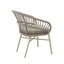 CDC12623-KT Taupe Rattan Outdoor Dining Chair - Beige Cushion (Set of 2)
