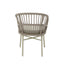 CDC12623-KT Taupe Rattan Outdoor Dining Chair - Beige Cushion (Set of 2)