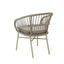 CDC12623-KT Taupe Rattan Outdoor Dining Chair - Beige Cushion (Set of 2)