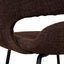 CDC12643-FH Black Dining Chair - Moss Brown (Set of 2)