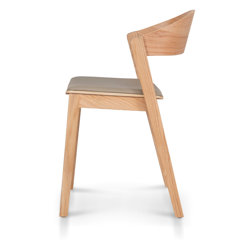 CDC12648-SD Natural Dining Chair - Olive Seat (Set of 2)