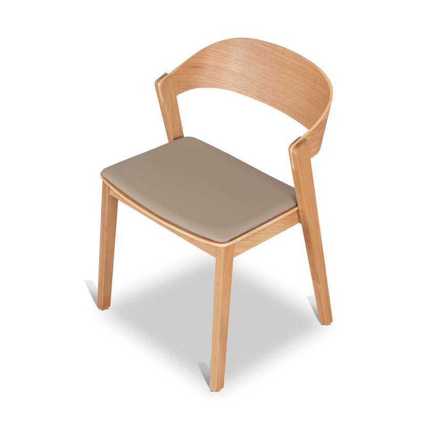 CDC12648-SD Natural Dining Chair - Olive Seat (Set of 2)