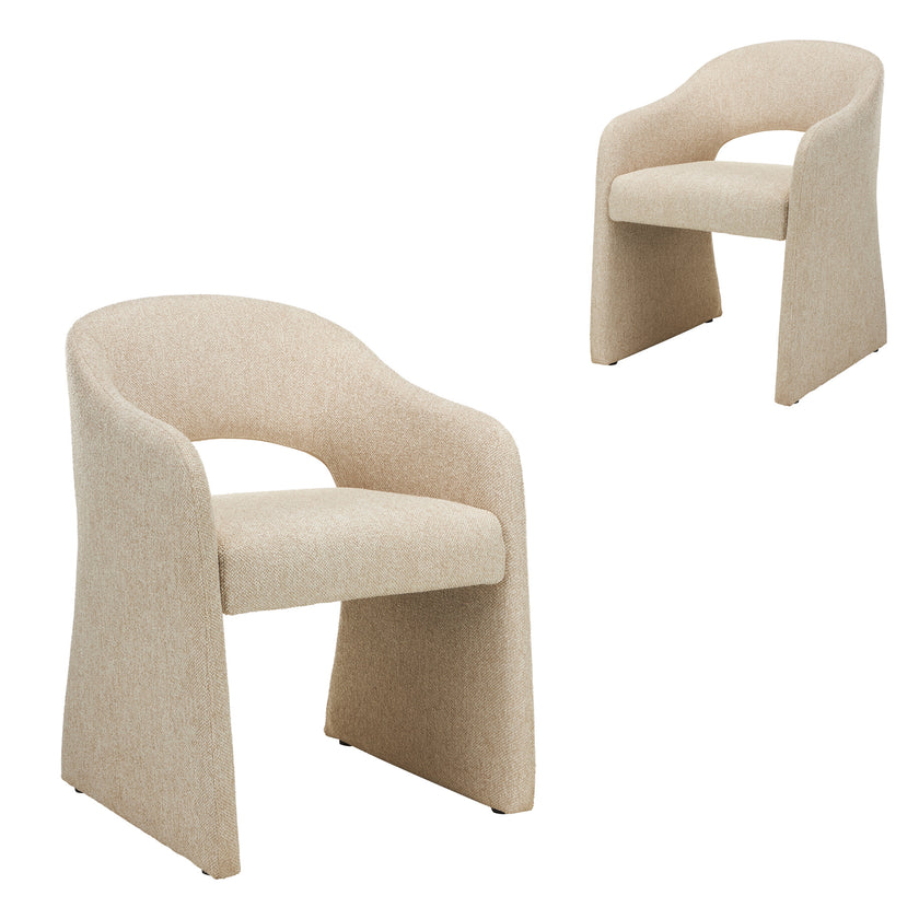 CDC12679-MR Fabric Dining Chair - Cobble Beige (Set of 2)