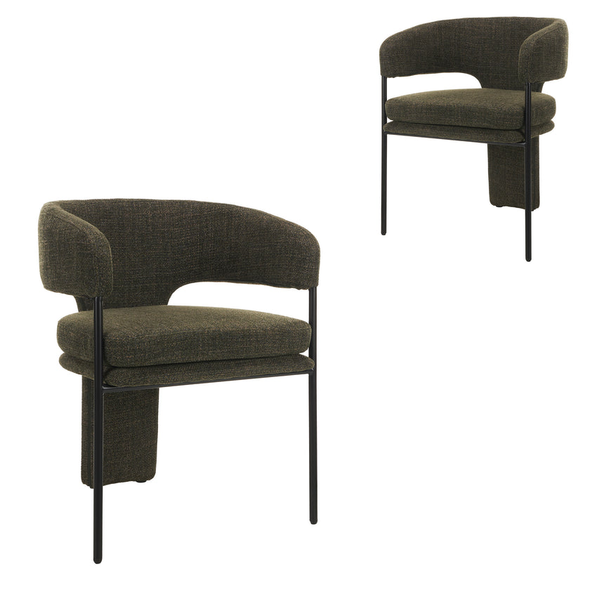 CDC12683-MR Fabric Dining Chair - Kaitoke Green (Set of 2)
