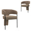 CDC12684-MR Fabric Dining Chair - Cobble Chocolate (Set of 2)