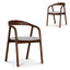 CDC12742-NX Walnut Dining Chair - Naxos Beige (Set of 2)