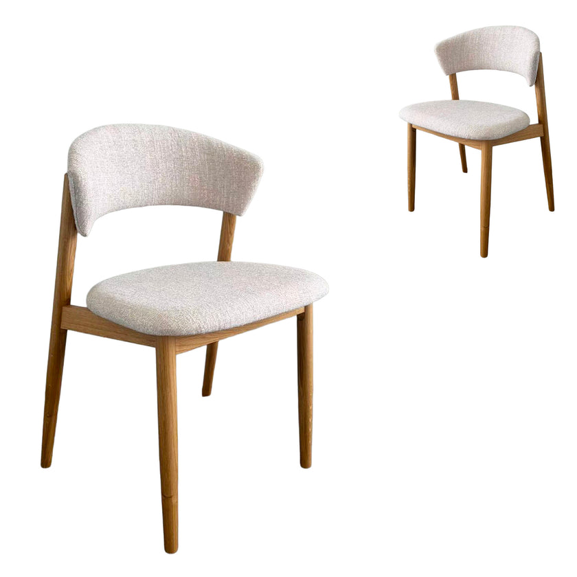 CDC12775-HN Natural Dining Chair - Califonia Beige (Set of 2)