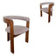 CDC12778-HN Distressed Walnut Dining Armchair - California Taupe (Set of 2)