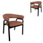 CDC12780-HN Black Dining Armchair - California Copper (Set of 2)