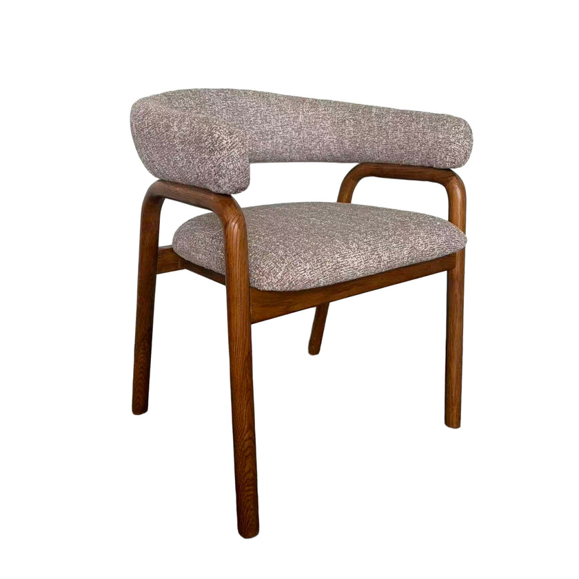 CDC12781-HN Distressed Walnut Dining Armchair - California Taupe (Set of 2)