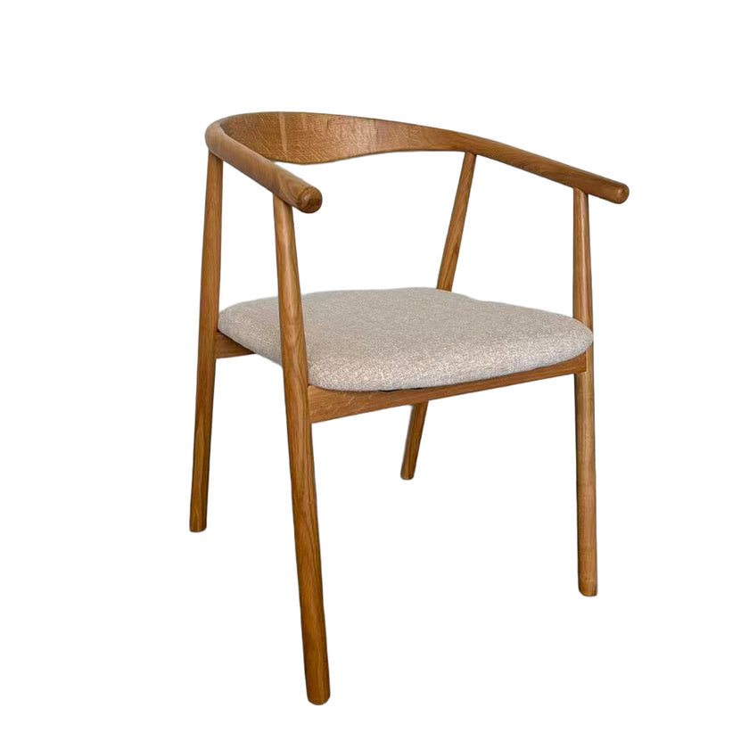 CDC12784-HN Natural Dining Armchair - Califonia Beige (Set of 2)