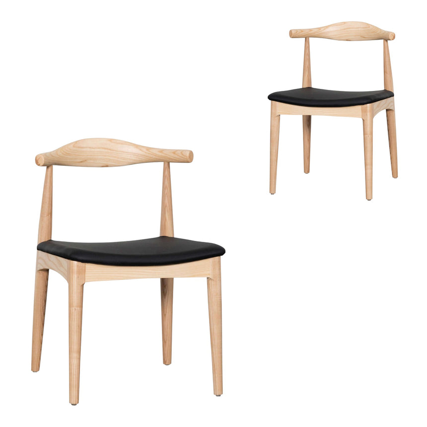 CDC179 Elbow Dining Chair - Natural Ash (Set of 2)