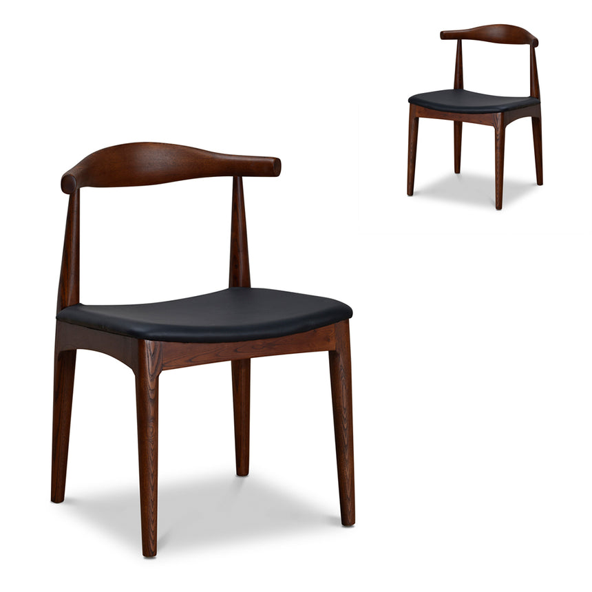 CDC181 Elbow Dining Chair - Dark Brown (Set of 2)