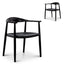 CDC6041-SD - Round Dining Armchair - Full Black (Set of 2)
