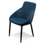 CDC6121-ST Dining Chair - Navy Blue Velvet with Black Legs (Set of 2)