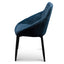 CDC6121-ST Dining Chair - Navy Blue Velvet with Black Legs (Set of 2)