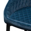 CDC6121-ST Dining Chair - Navy Blue Velvet with Black Legs (Set of 2)