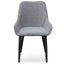 CDC6122-ST Dining Chair - Pebble Grey Fabric with Black Legs (Set of 2)