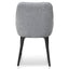 CDC6122-ST Dining Chair - Pebble Grey Fabric with Black Legs (Set of 2)