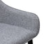 CDC6122-ST Dining Chair - Pebble Grey Fabric with Black Legs (Set of 2)