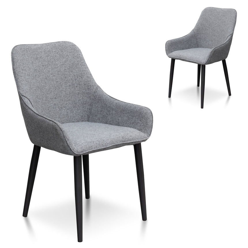 CDC8603-FH Black Dining Chair - Clay Grey