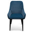 CDC6123-ST Dining Chair - Navy Blue Velvet with Black Legs (Set of 2)