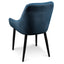CDC6123-ST Dining Chair - Navy Blue Velvet with Black Legs (Set of 2)