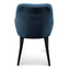 CDC6123-ST Dining Chair - Navy Blue Velvet with Black Legs (Set of 2)