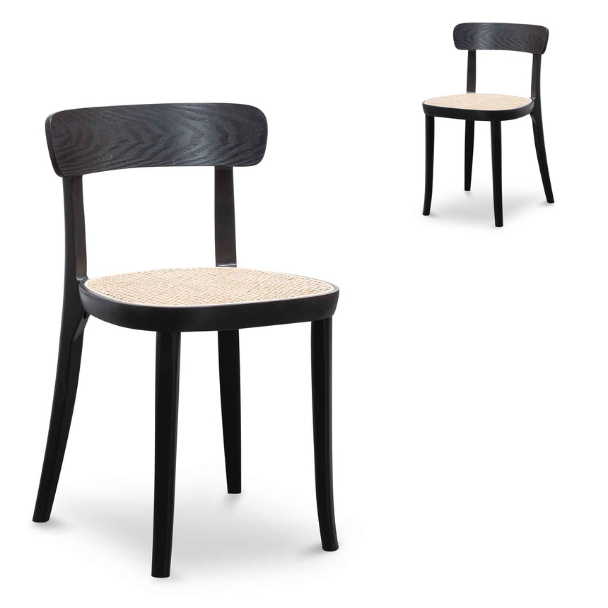 CDC10554-LJ Black ELM Dining Chair - Dawn Beige (Set of 2)