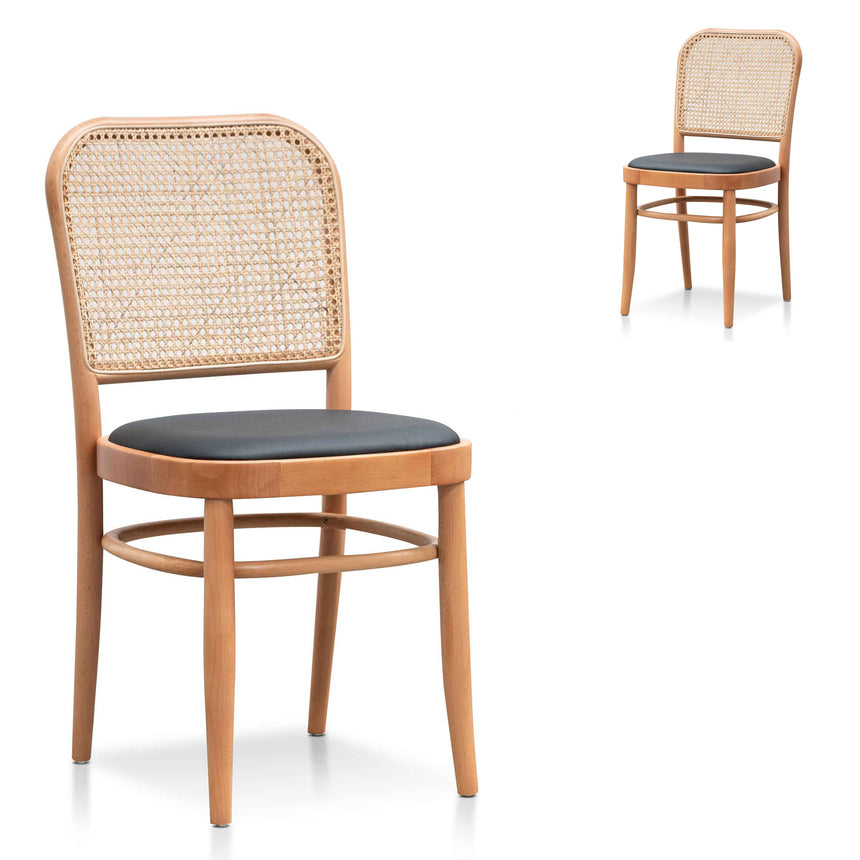 CDC10554-LJ Black ELM Dining Chair - Dawn Beige (Set of 2)