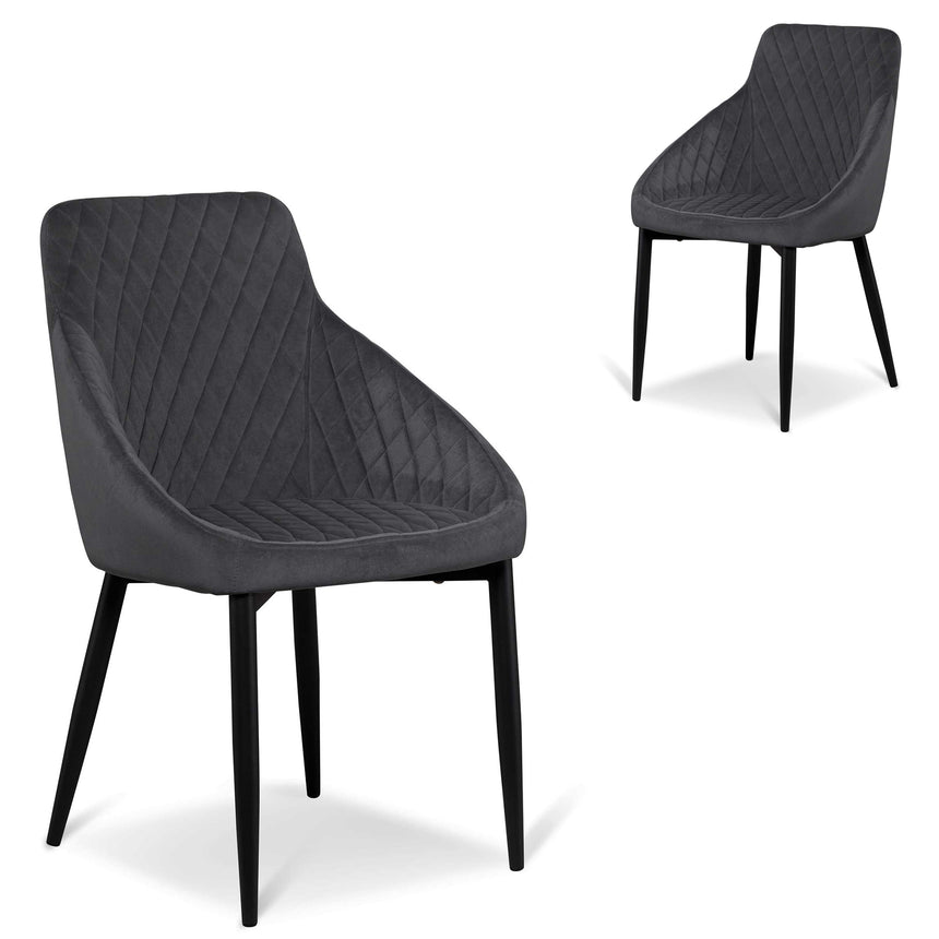 CDC8603-FH Black Dining Chair - Clay Grey