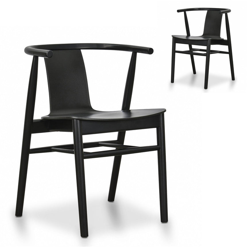 CDC8603-FH Black Dining Chair - Clay Grey