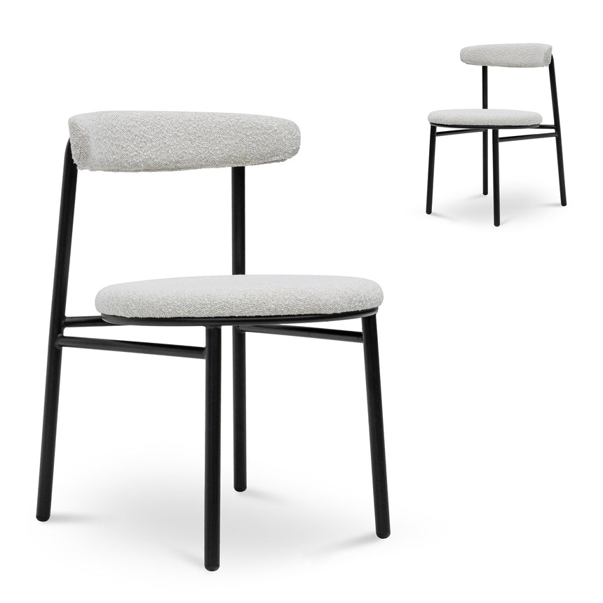 CBS6919-SD 65cm Fabric Bar Stool - Silver Grey and Black Legs (Set of 2)