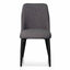 CDC8045-ST Fabric Dining Chair - Dark Grey with Black Legs (Set of 2)