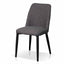 CDC8045-ST Fabric Dining Chair - Dark Grey with Black Legs (Set of 2)