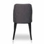 CDC8045-ST Fabric Dining Chair - Dark Grey with Black Legs (Set of 2)