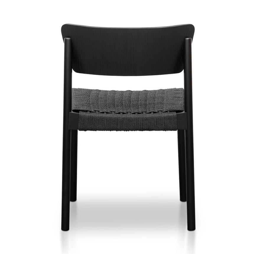 CDC8151-SD Rope Seat Dining Chair - Black (Set of 2)