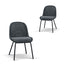 CDC8166-FH Fabric Dining Chair - Charcaol Grey (Set of 2)