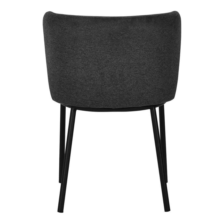 CDC8168-FH Fabric Dining Chair - Charcoal Grey (Set of 2)