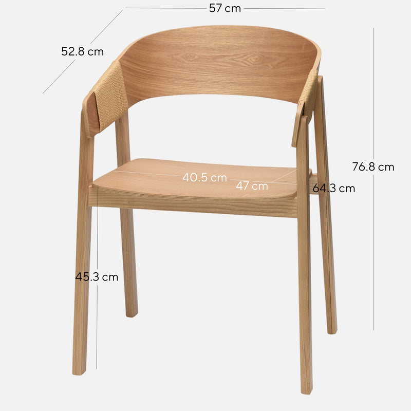CDC8199SD Rattan Dining Chair Natural (S... Calibre Furniture