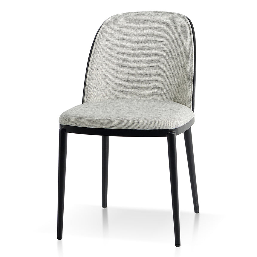 CDC6114-ST Fabric Dining Chair - Pebble Grey with Black Legs (Clearance)