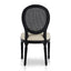 CDC8366-LJ Black ELM Dining Chair - Light Beige (Set of 2)