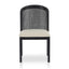 CDC8367-LJ Black ELM Dining Chair - Light Beige (Set of 2)