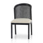 CDC8367-LJ Black ELM Dining Chair - Light Beige (Set of 2)