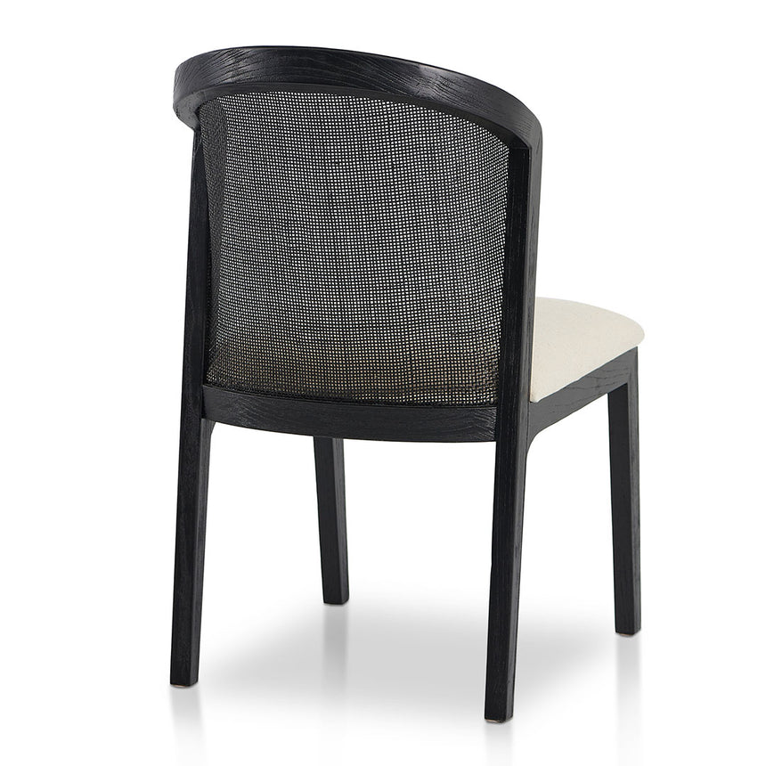 CDC10554-LJ Black ELM Dining Chair - Dawn Beige (Set of 2)
