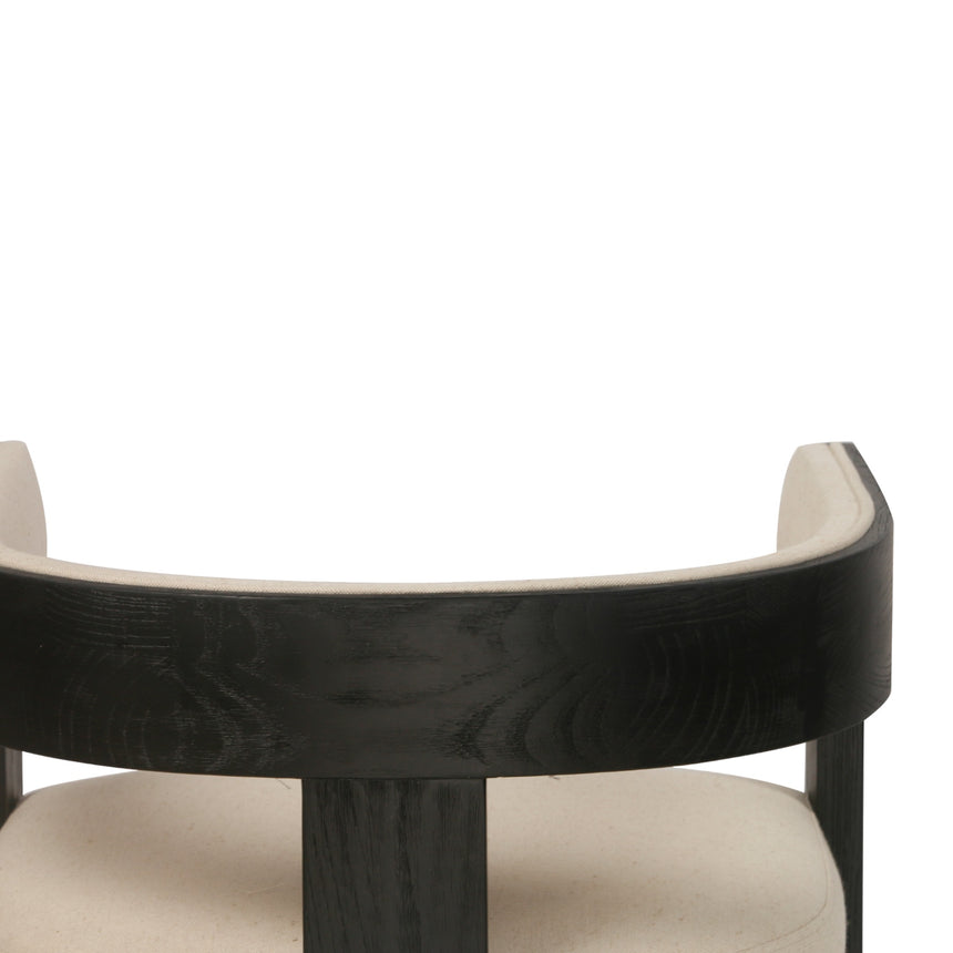 Set of 2 - CDC8369-LJ Black ELM Dining Chair - Light Beige