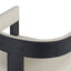 Set of 2 - CDC8369-LJ Black ELM Dining Chair - Light Beige