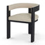 Set of 2 - CDC8369-LJ Black ELM Dining Chair - Light Beige